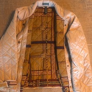 Ralph Lauren Quilted Tan Fall Jacket size indicates XL